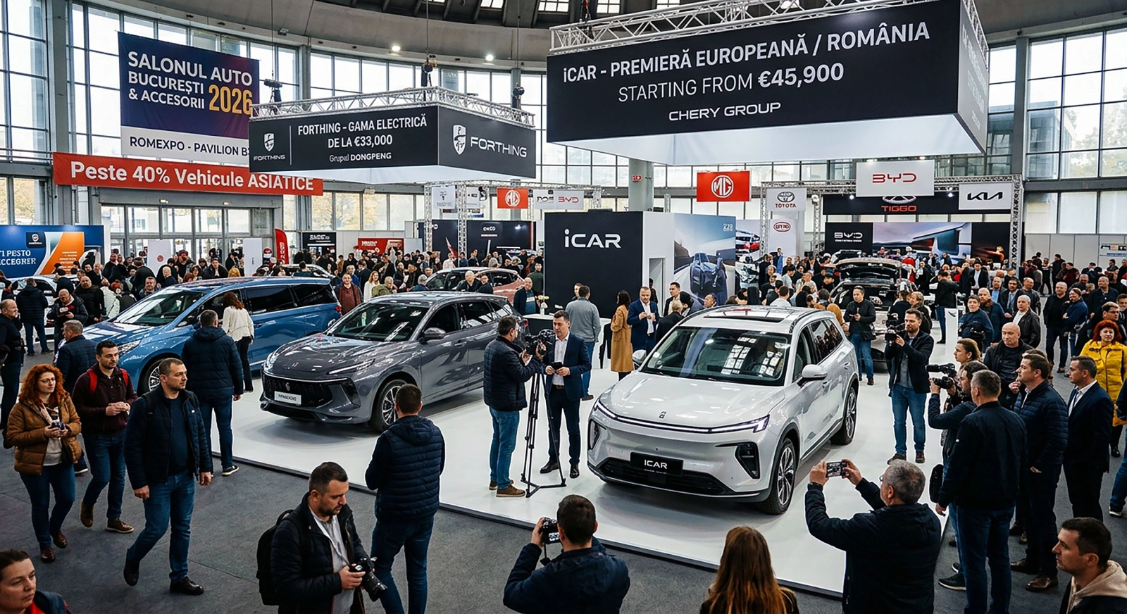 The Bucharest Auto Show 2026 has opened its doors, over 40% of the cars on display come from Asia